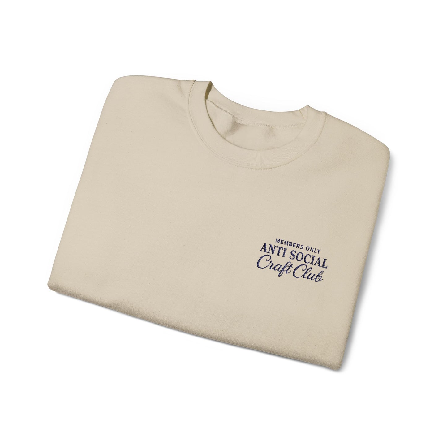 Embroidered Anti Social Craft Club Unisex Crewneck Sweatshirt