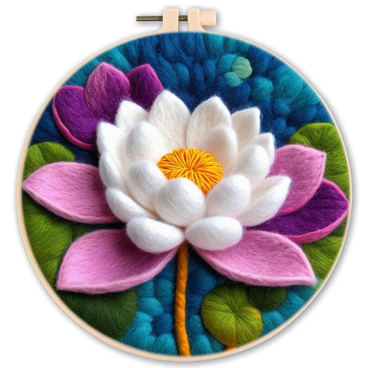 Serenity Lotus Bloom Needle Felting Kit - feltwonders