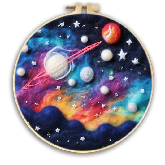 Cosmic Bloom – Outer Space Galaxy Needle Felting Kit