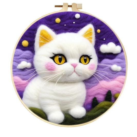 Sugarwhisk – Blush Galaxy Cat Needle Felting Kit
