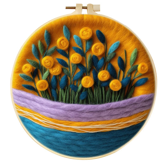 Golden Bloom Horizon Needle Felting Kit - feltwonders