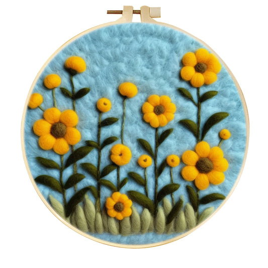 Golden Cheer – Sunny Wildflower Needle Felting Kit