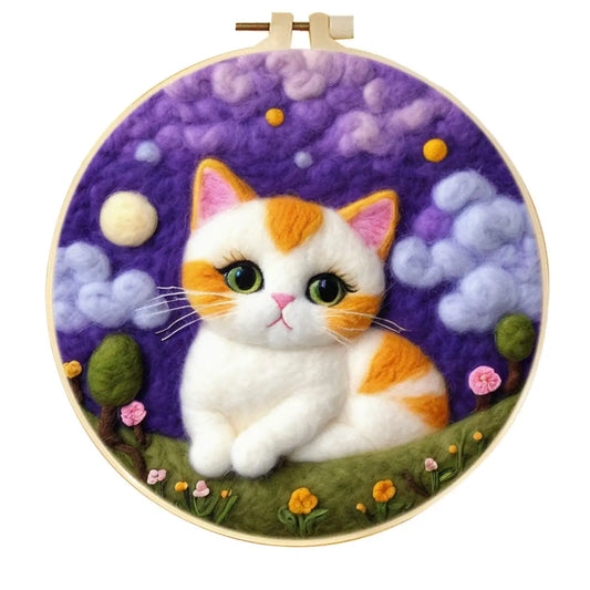 Marmapaws – Sunset Orange Tabby Needle Felting Kit