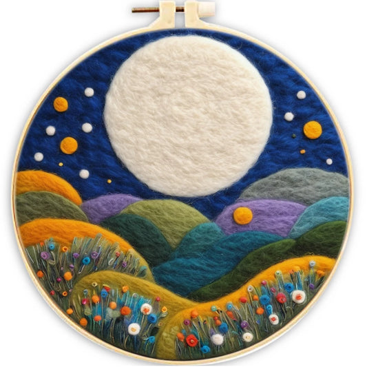 Moonlit Meadow Felt Painting Kit - feltwonders