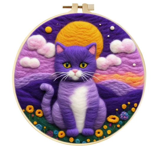 Solpaw – Purple Sunset Cat Needle Felting Kit