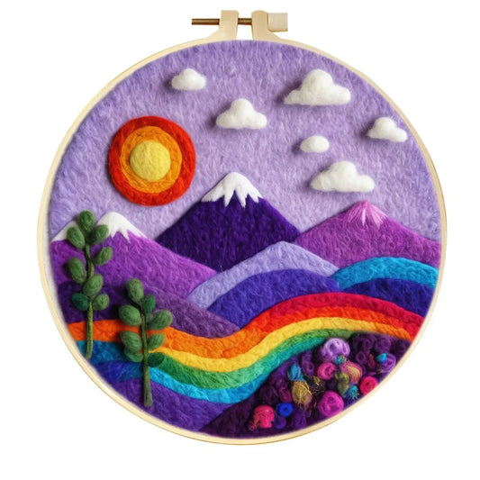 Rainbow Mountain Vista Needle Felting Kit