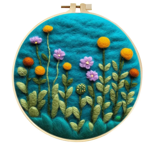 Golden Meadow – Minimalist Wildflower Felting Kit