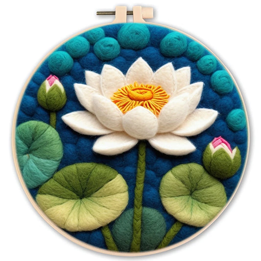 Serene Lotus Bloom Needle Felting Kit - feltwonders