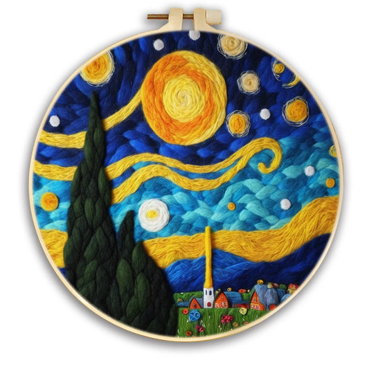 Starry Woolscape – Van Gogh Inspired Needle Felting Kit